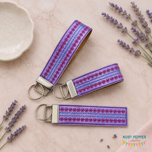 Load image into Gallery viewer, Summer Floral fob set machine embroidery file (3 sizes, single and multi files included) DIGITAL DOWNLOAD