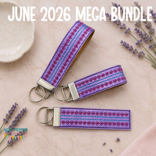 Load image into Gallery viewer, Summer Floral fob set machine embroidery file (3 sizes, single and multi files included) DIGITAL DOWNLOAD