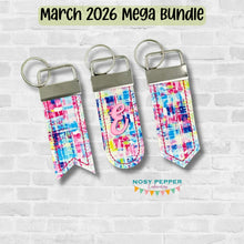 Load image into Gallery viewer, Shortie fob set machine embroidery file (3 styles and multi included) DIGITAL DOWNLOAD