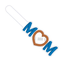 Load image into Gallery viewer, Football Mom Applique snap tab machine embroidery file (single &amp; multi file included) DIGITAL DOWNLOAD