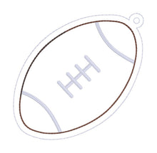 Load image into Gallery viewer, Football applique shaker bookmark/bag tag/ornament machine embroidery file DIGITAL DOWNLOAD