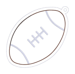 Football applique shaker bookmark/bag tag/ornament machine embroidery file DIGITAL DOWNLOAD