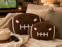 Load image into Gallery viewer, Football stuffie (5 sizes included) machine embroidery design DIGITAL DOWNLOAD