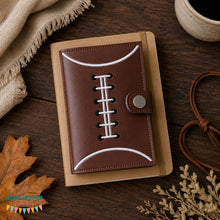 Load image into Gallery viewer, Football top load notebook cover machine embroidery design DIGITAL DOWNLOAD