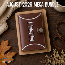 Load image into Gallery viewer, Football top load notebook cover machine embroidery design DIGITAL DOWNLOAD