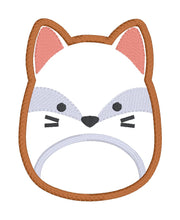 Load image into Gallery viewer, Fox Squishy Applique embroidery design (5 sizes included) DIGITAL DOWNLOAD