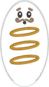 French Bread stuffie (5 sizes included) machine embroidery design DIGITAL DOWNLOAD