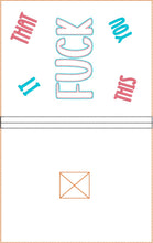 Load image into Gallery viewer, F@ck Notebook Cover (2 sizes available) machine embroidery design DIGITAL DOWNLOAD
