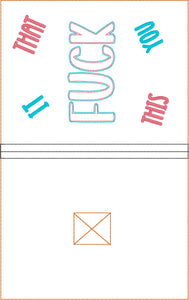 F@ck Notebook Cover (2 sizes available) machine embroidery design DIGITAL DOWNLOAD
