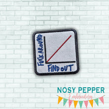 Load image into Gallery viewer, F@ck Around And Find Out patch machine embroidery design (2 sizes included) DIGITAL DOWNLOAD