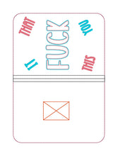 Load image into Gallery viewer, F@ck Notebook Cover (2 sizes available) machine embroidery design DIGITAL DOWNLOAD