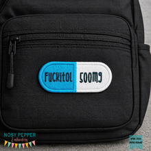Load image into Gallery viewer, Fuckitol patch (2 sizes included) machine embroidery design DIGITAL DOWNLOAD