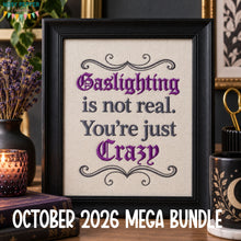 Load image into Gallery viewer, Gaslighting machine embroidery design (4 sizes included) DIGITAL DOWNLOAD