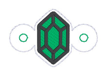Load image into Gallery viewer, Gem Shoe Charm machine embroidery design single and multi files (3 versions included) DIGITAL DOWNLOAD
