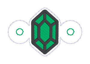 Gem Shoe Charm machine embroidery design single and multi files (3 versions included) DIGITAL DOWNLOAD