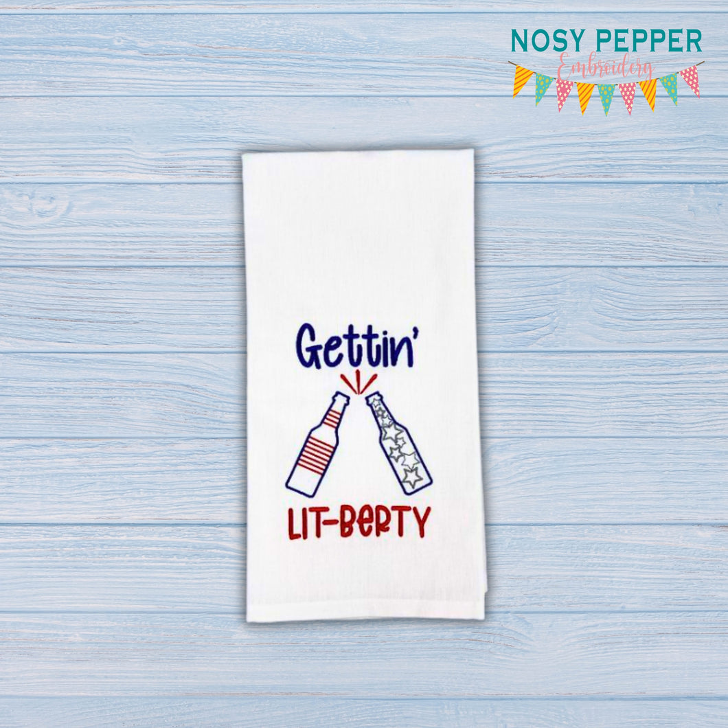 Gettin LitBerty machine embroidery design (4 sizes included) DIGITAL DOWNLOAD