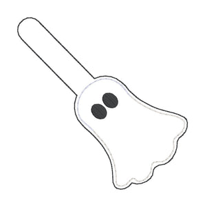 Ghost shaker snap tab and eyelet fob machine embroidery file (single and multi files included) DIGITAL DOWNLOAD