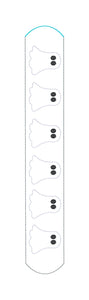 Ghost slap bracelet machine embroidery file 6x10 hoop (single and multi files, and fabric and vinyl styles included) DIGITAL DOWNLOAD