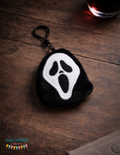 Load image into Gallery viewer, Ghost Face mini stuffie __AUG 25 MB__ machine embroidery design DIGITAL DOWNLOAD