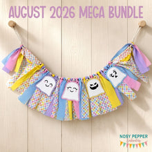 Load image into Gallery viewer, Ghost Applique Bunting (4 designs included) machine embroidery design DIGITAL DOWNLOAD