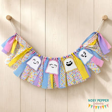 Load image into Gallery viewer, Ghost Applique Bunting (4 designs included) machine embroidery design DIGITAL DOWNLOAD