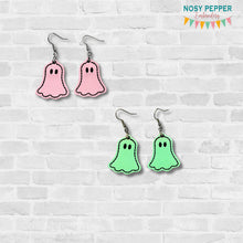 Load image into Gallery viewer, Ghost ITH earrings --2026 Spooky Bundle-- machine embroidery design DIGITAL DOWNLOAD