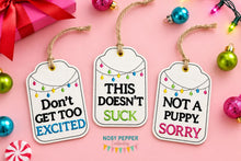 Load image into Gallery viewer, Xmas Gift Card Set of 3 designs machine embroidery design DIGITAL DOWNLOAD