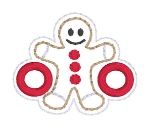 Gingerbread Shoe Charms Oct '24 Patreon Bundle machine embroidery design single and multi files (3 versions included) DIGITAL DOWNLOAD