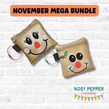 Load image into Gallery viewer, Gingerbread Face ITH Bag (5 sizes and 2 designs available) machine embroidery design DIGITAL DOWNLOAD