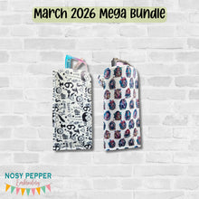 Load image into Gallery viewer, Glasses case  (2 sizes included) machine embroidery design--MARCH 26 MB-- DIGITAL DOWNLOAD