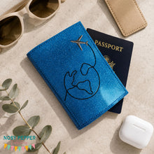 Load image into Gallery viewer, Earth passport cover machine embroidery design DIGITAL DOWNLOAD