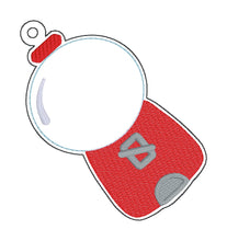 Load image into Gallery viewer, Gumball shaker bookmark/bag tag/ornament machine embroidery file DIGITAL DOWNLOAD