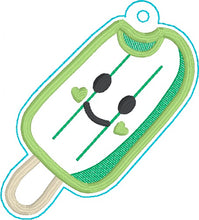 Load image into Gallery viewer, Happy Popsicle applique bookmark/ornament/bag tag machine embroidery design DIGITAL DOWNLOAD