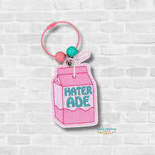 Load image into Gallery viewer, Hater Ade bag tag machine embroidery design DIGITAL DOWNLOAD