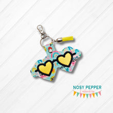 Load image into Gallery viewer, Heart Glasses Applique set machine embroidery design DIGITAL DOWNLOAD