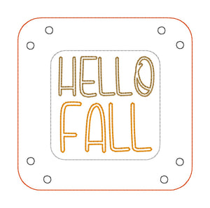 Hello Fall ITH tray and wipe set machine embroidery design (includes 2 sizes of trays and wipes) DIGITAL DOWNLOAD