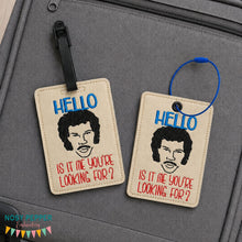 Load image into Gallery viewer, Hello luggage tag set machine embroidery design DIGITAL DOWNLOAD