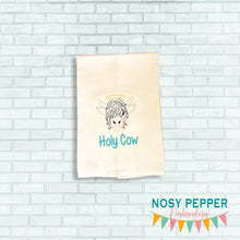 Load image into Gallery viewer, Holy Cow embroidery design (5 sizes included) DIGITAL DOWNLOAD