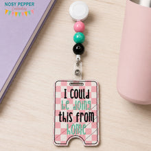 Load image into Gallery viewer, From Home badge reel case machine embroidery design DIGITAL DOWNLOAD