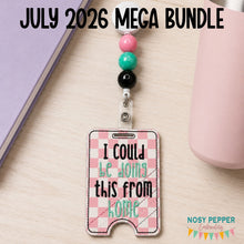 Load image into Gallery viewer, From Home badge reel case machine embroidery design DIGITAL DOWNLOAD