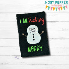Load image into Gallery viewer, I Am F@cking Merry applique machine embroidery design (4 sizes included) DIGITAL DOWNLOAD