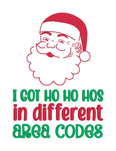 I Got Ho Ho Hos machine embroidery design (4 sizes included) DIGITAL DOWNLOAD