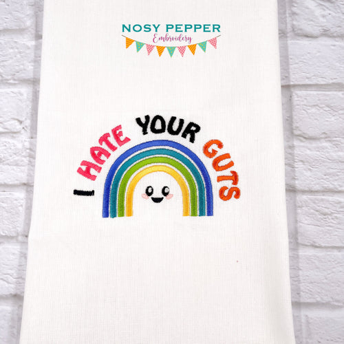 I Hate Your Guts machine embroidery design (5 sizes included) DIGITAL DOWNLOAD