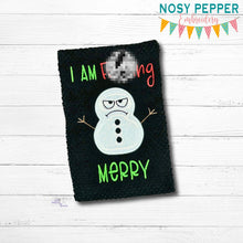 Load image into Gallery viewer, I Am F@cking Merry applique machine embroidery design (4 sizes included) DIGITAL DOWNLOAD
