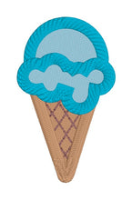 Load image into Gallery viewer, Ice Cream patch machine embroidery design (2 sizes included) DIGITAL DOWNLOAD