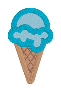 Ice Cream patch machine embroidery design (2 sizes included) DIGITAL DOWNLOAD