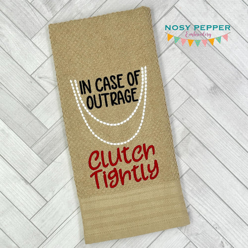In Case of Outrage machine embroidery design (4 sizes included) DIGITAL DOWNLOAD