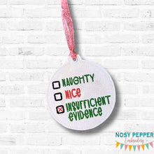 Load image into Gallery viewer, Insufficient Evidence ornament machine embroidery design DIGITAL DOWNLOAD