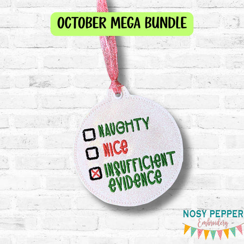 Insufficient Evidence ornament machine embroidery design DIGITAL DOWNLOAD