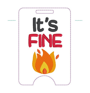 It's Fine badge reel case machine embroidery design DIGITAL DOWNLOAD May 24 Mystery Bundle